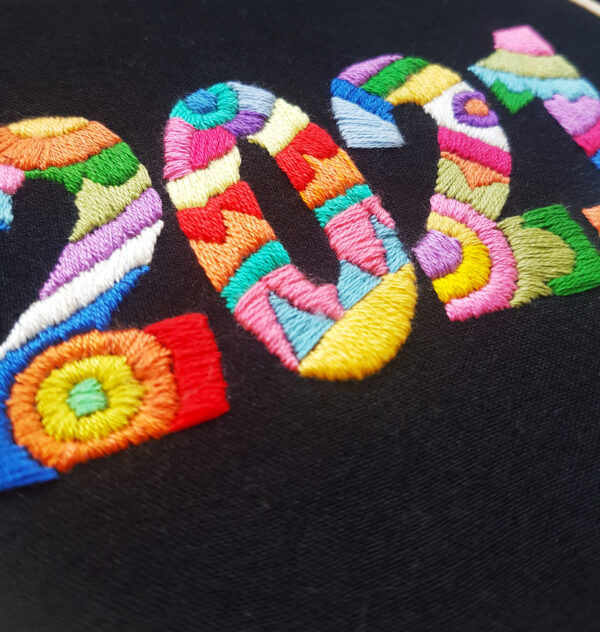 '2021' Free Embroidery Hoop Pattern - Image 2